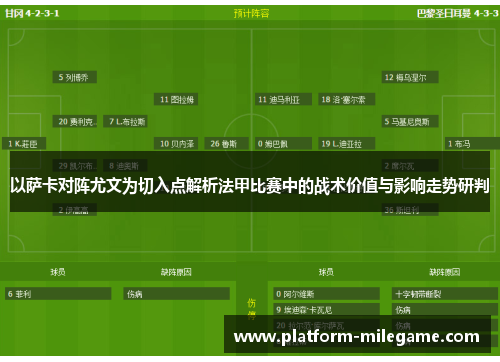 以萨卡对阵尤文为切入点解析法甲比赛中的战术价值与影响走势研判